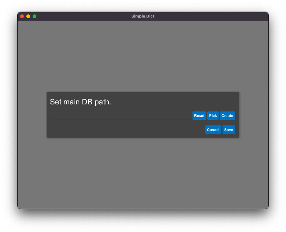 1. Set main DB path