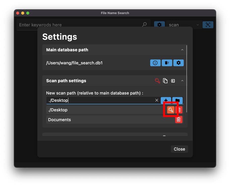2. Add scan paths